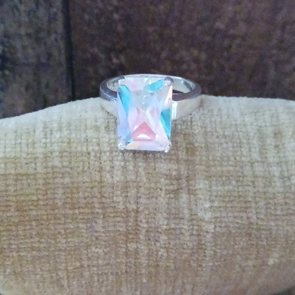 Rhinestone Silver Ring